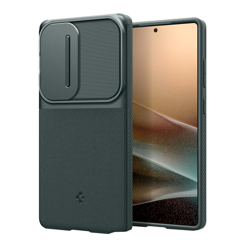 Husa Samsung Galaxy S25 Ultra Spigen Optik Armor, verde