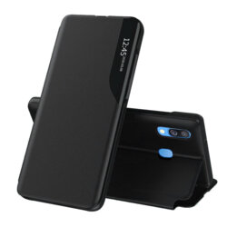 Husa Samsung Galaxy A40 Eco Leather View flip tip carte, negru