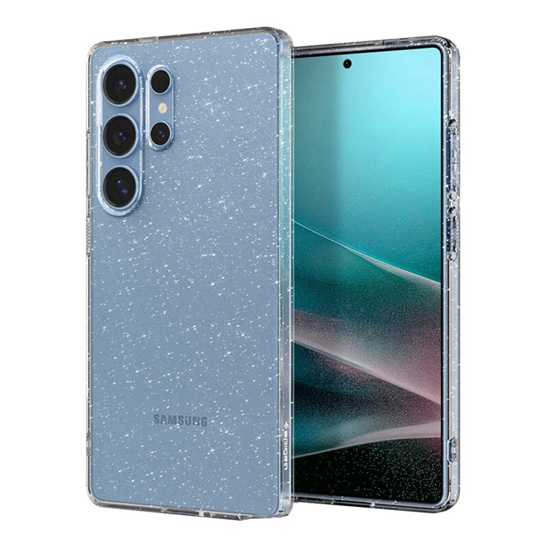 Husa Samsung Galaxy S25 Ultra Spigen Liquid Crystal Glitter, Crystal Quartz