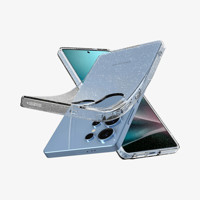 Husa Samsung Galaxy S25 Ultra Spigen Liquid Crystal Glitter, Crystal Quartz