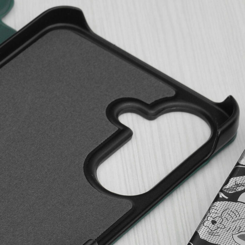 Husa Samsung Galaxy A56 5G Eco Leather View flip tip carte, verde