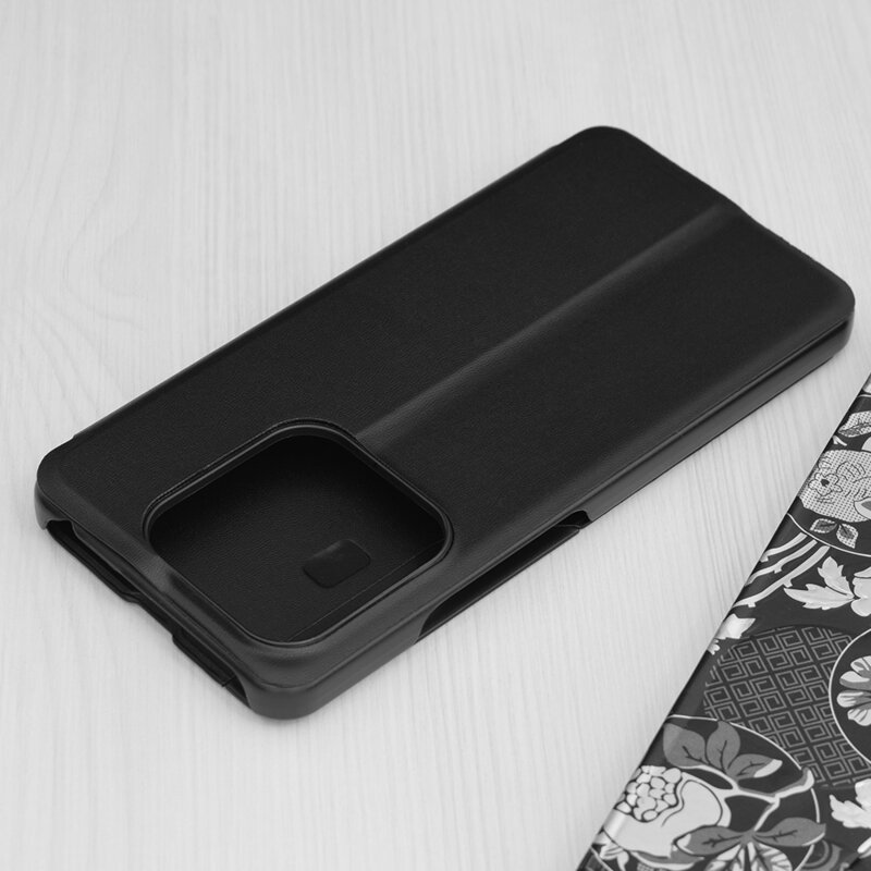 Husa Xiaomi Redmi Note 14 5G Eco Leather View flip tip carte, negru