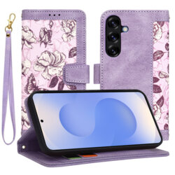 Husa personalizata fete Samsung Galaxy S25 Techsuit FlipCraft, mov