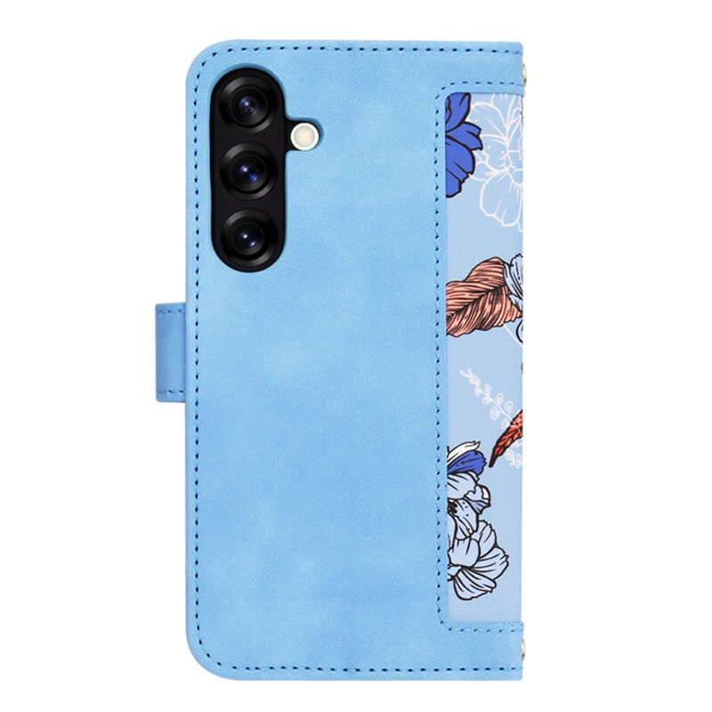 Husa personalizata fete Samsung Galaxy S25 Plus Techsuit FlipCraft, bleu