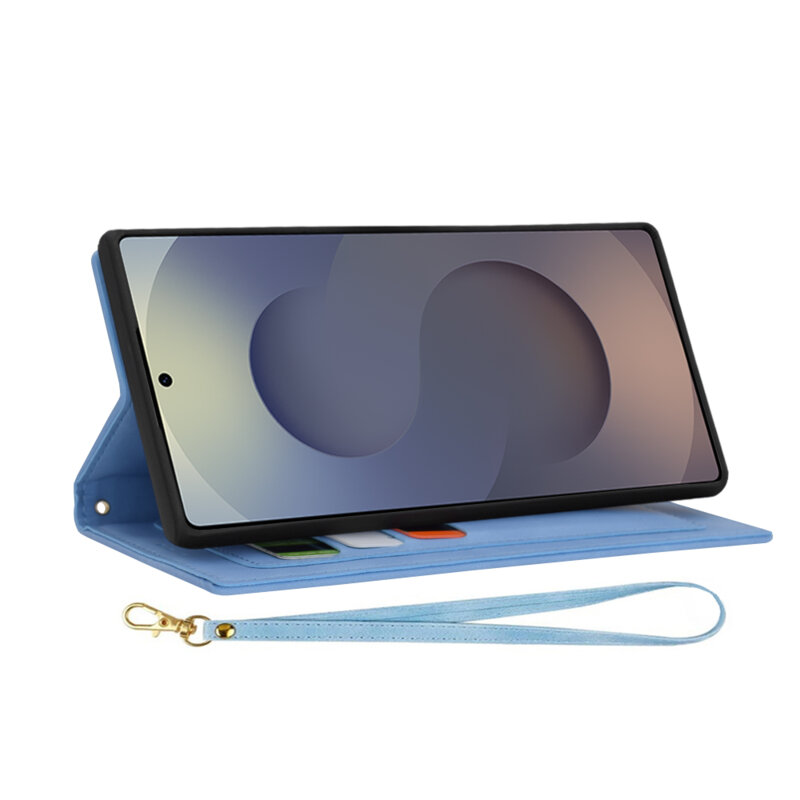 Husa personalizata fete Samsung Galaxy S25 Ultra Techsuit FlipCraft, bleu