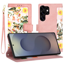 Husa personalizata fete Samsung Galaxy S25 Ultra Techsuit FlipCraft, roz