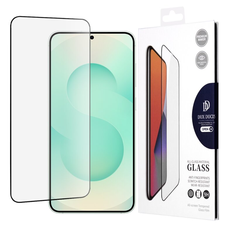 Folie sticla Samsung Galaxy S25 Plus Dux Ducis Tempered Glass, negru