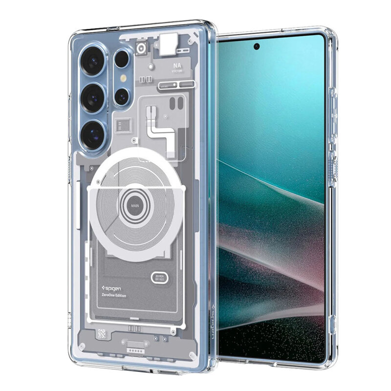 Husa Samsung Galaxy S25 Ultra Spigen Ultra Hybrid Zero One MagSafe, alb