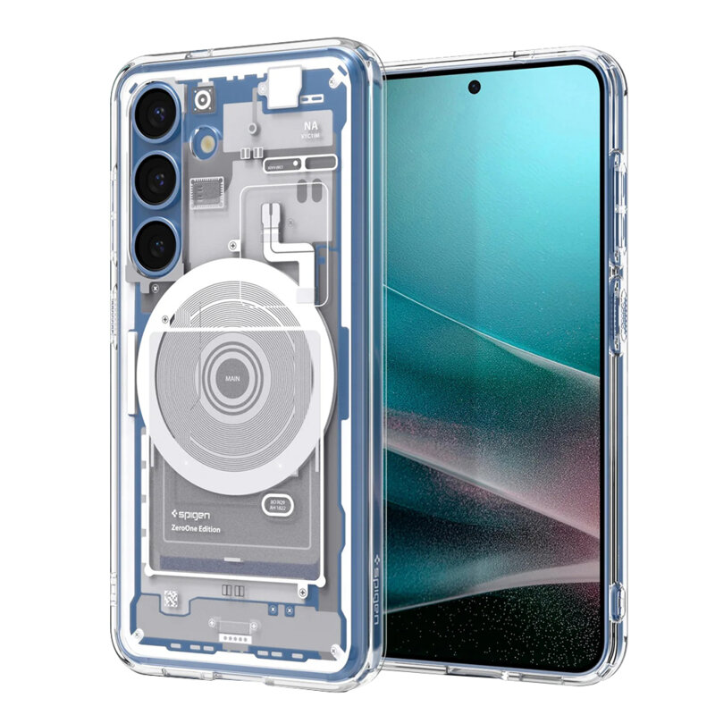 Husa Samsung Galaxy S25 Spigen Ultra Hybrid Zero One MagSafe, alb