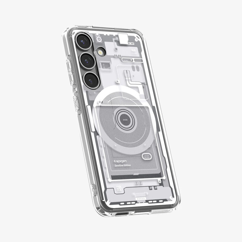 Husa Samsung Galaxy S25 Spigen Ultra Hybrid Zero One MagSafe, alb