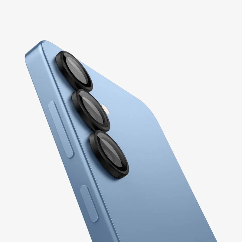 [Pachet 2x] Folie sticla camera Samsung Galaxy S25 Plus Spigen Glas.tR Optik EZ Fit Pro, negru