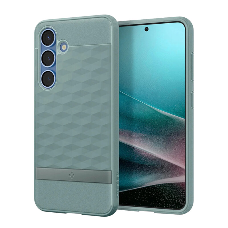 Husa Samsung Galaxy S25 Plus Spigen Caseology Parallax MagSafe, verde