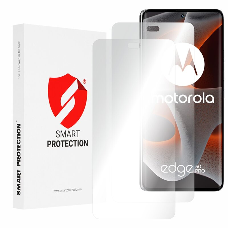 [Pachet 2x] Folie regenerabila premium Motorola Edge 50 Pro Smart Protection Classic, transparenta