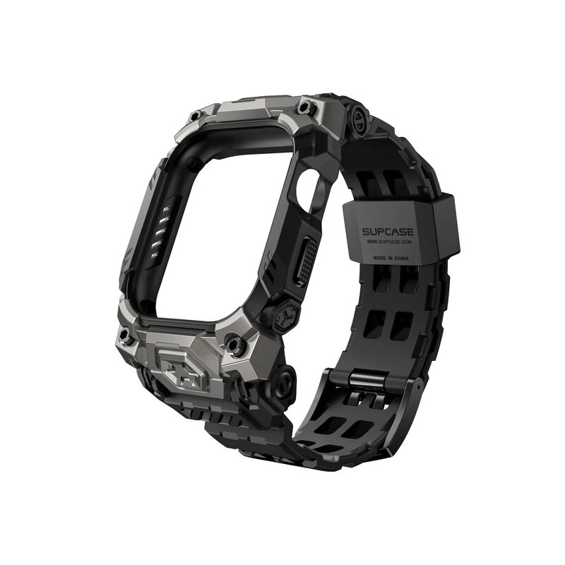 [Pachet husa + curea] Apple Watch 10 46mm Supcase Unicorn Beetle Ore V2, negru