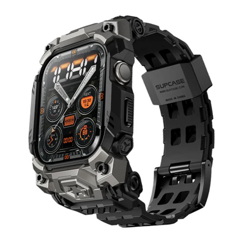 [Pachet husa + curea] Apple Watch Ultra Supcase Unicorn Beetle Ore, negru