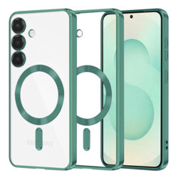 Husa premium Samsung Galaxy S25 Plus Techsuit Luxury Crystal MagSafe, verde deschis