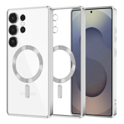 Husa premium Samsung Galaxy S25 Ultra Techsuit Luxury Crystal MagSafe, argintiu