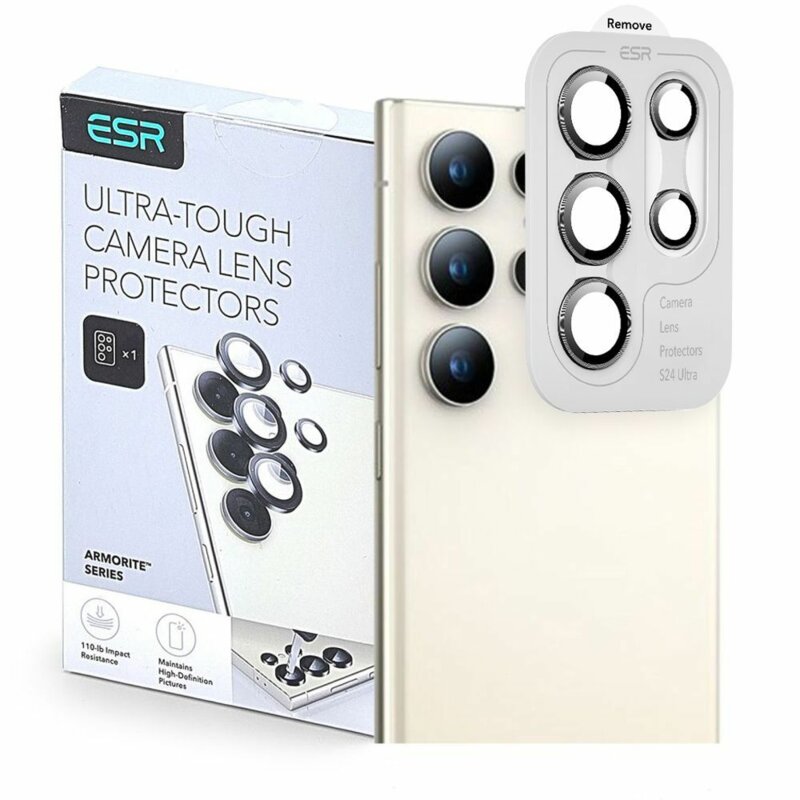 Folie sticla camera Samsung Galaxy S25 Ultra ESR Armorite Camera Lens Protectors, negru