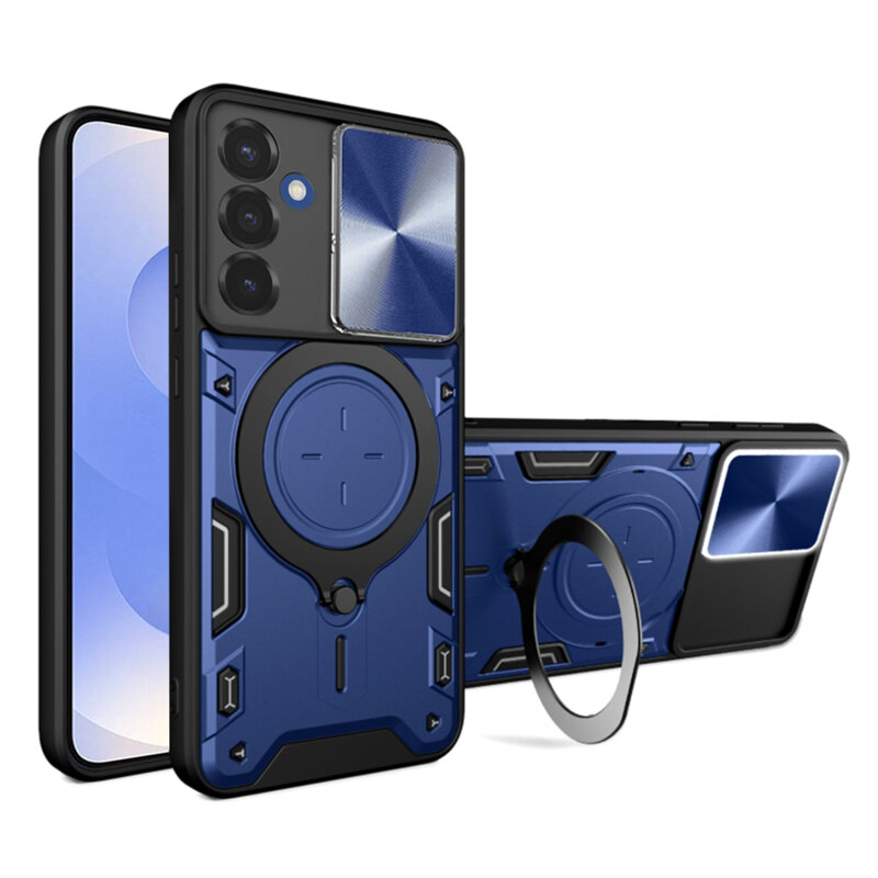 Husa Samsung Galaxy S25 Techsuit CamGuard Pro, albastru