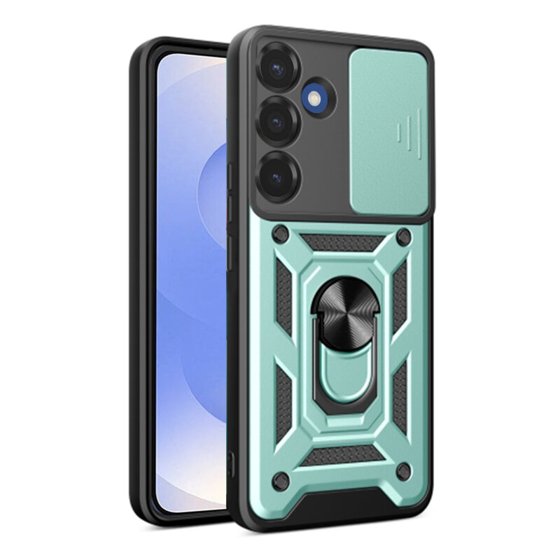 Husa Samsung Galaxy S25 protectie camera Techsuit CamShield Series, verde