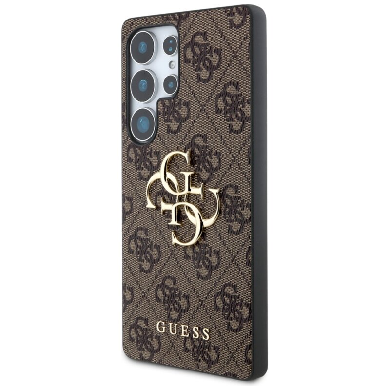 Husa originala Guess Samsung Galaxy S25 Ultra Hardcase 4G Big Metal Logo, maro, GUHCS25L4GMGBR