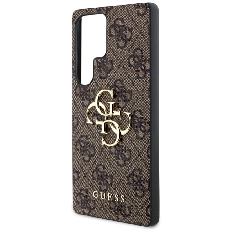 Husa originala Guess Samsung Galaxy S25 Ultra Hardcase 4G Big Metal Logo, maro, GUHCS25L4GMGBR