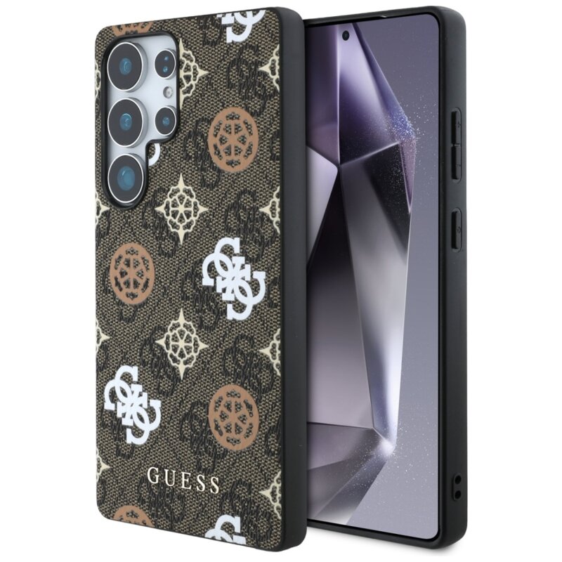 Husa originala Guess Samsung Galaxy S25 Ultra Hardcase 4G Peony, maro, GUHMS25LP4PWPW