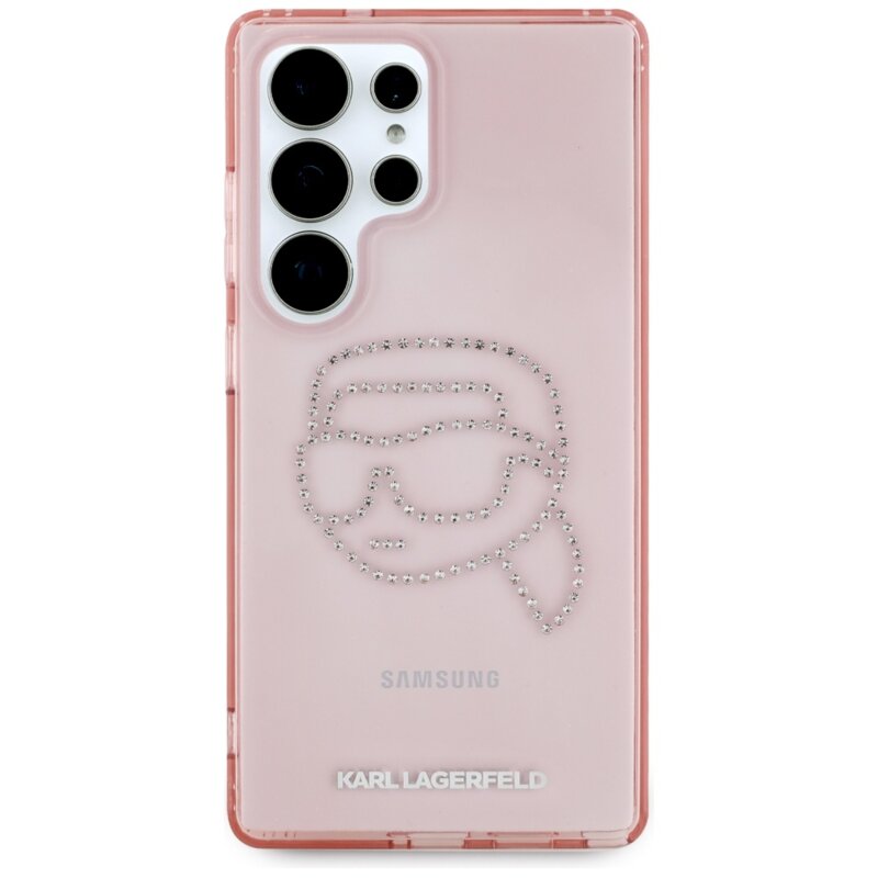 Husa Samsung Galaxy S25 Ultra Karl Lagerfeld IML Luxury, Karl Head, roz, KLHCS25LHKHDCELP