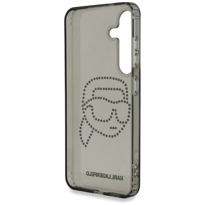 Husa Samsung Galaxy S25 Karl Lagerfeld IML Rhinestones, Karl Head, KLHCS25SHKHDCELK