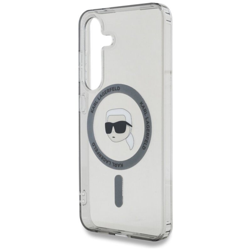 Husa Samsung Galaxy S25 Karl Lagerfeld IML MagSafe, Karl`s Head, KLHMS25SHLSKIK