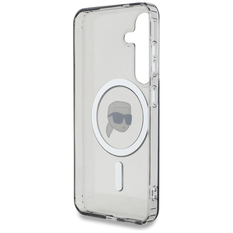 Husa Samsung Galaxy S25 Karl Lagerfeld IML MagSafe, Karl`s Head, KLHMS25SHLSKIK