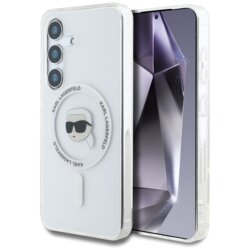 Husa Samsung Galaxy S25 Karl Lagerfeld IML MagSafe, Karl`s Head, KLHMS25SHLSKIH