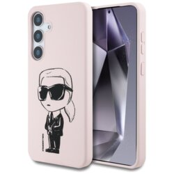 Husa Karl Lagerfeld Samsung Galaxy S25 Silicone Graffiti MagSafe, Ikonik Pink, KLHMS25SPNYKGRTP