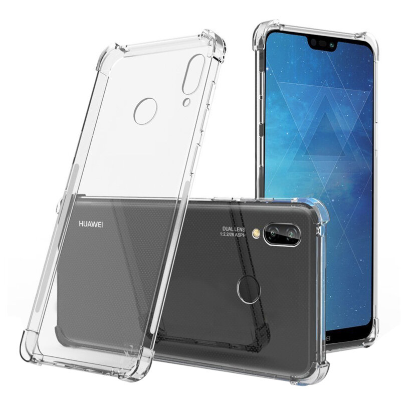 Husa Huawei P20 Lite Techsuit Shockproof Clear Silicone, transparenta