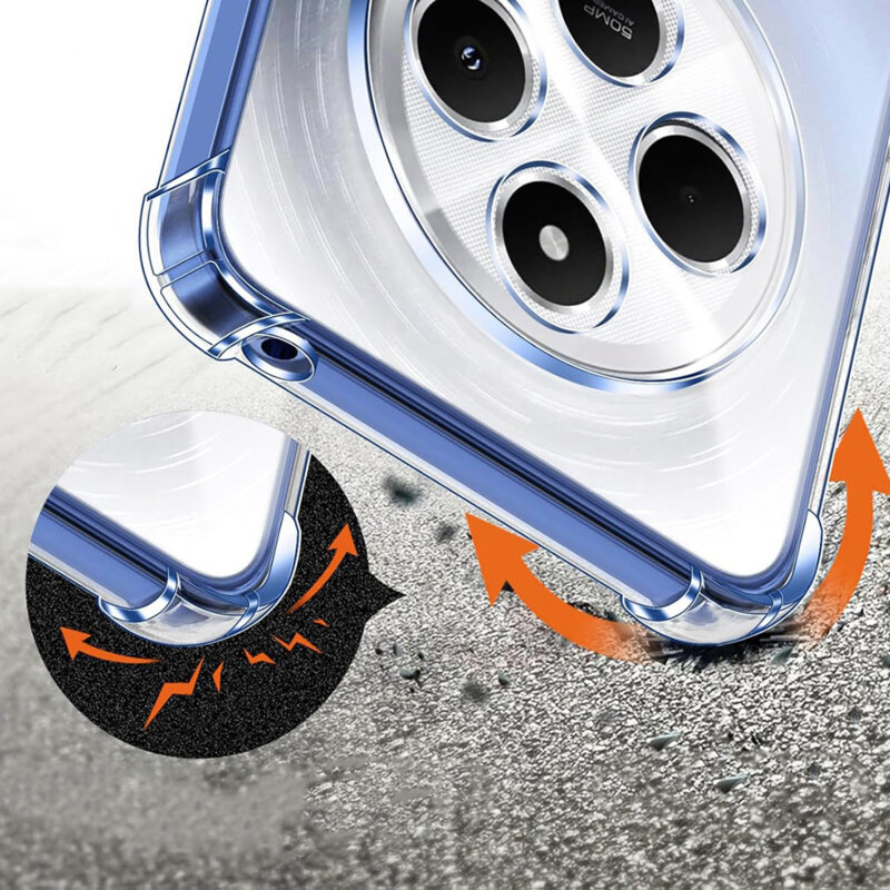 Husa Xiaomi Poco C75 Techsuit Shockproof Clear Silicone, transparenta