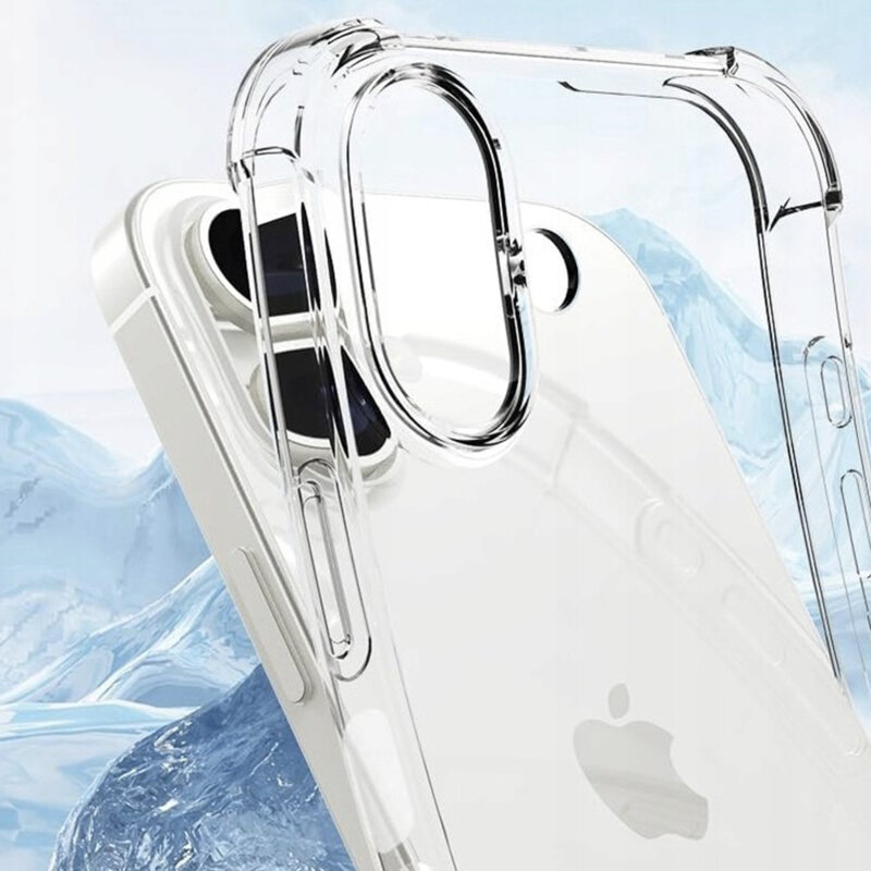 Husa iPhone 16 Plus Techsuit Shockproof Clear Silicone, transparenta