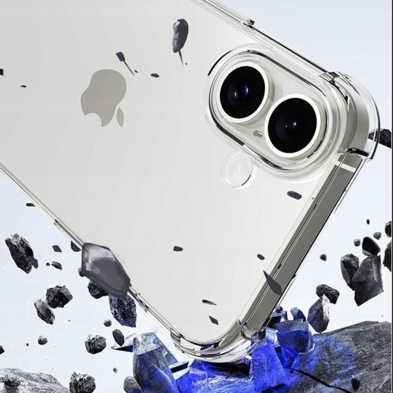 Husa iPhone 16 Plus Techsuit Shockproof Clear Silicone, transparenta