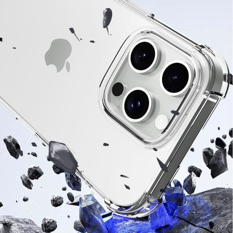 Husa iPhone 16 Pro Techsuit Shockproof Clear Silicone, transparenta