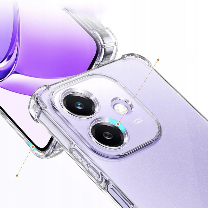 Husa Oppo A40 4G Techsuit Shockproof Clear Silicone, transparenta