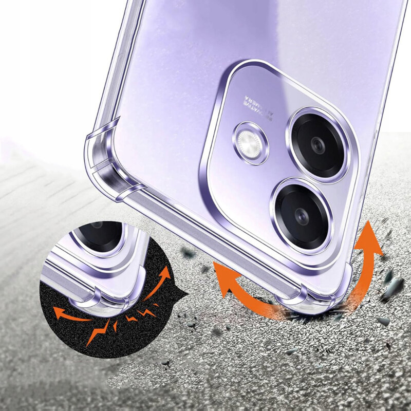 Husa Oppo A40 4G Techsuit Shockproof Clear Silicone, transparenta