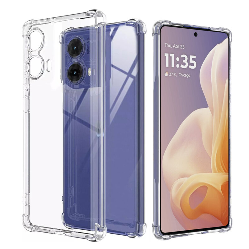 Husa Motorola Moto G85 Techsuit Shockproof Clear Silicone, transparenta