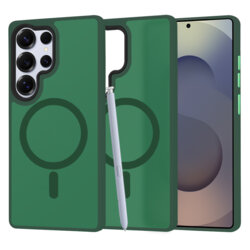 Husa Samsung Galaxy S25 Ultra Techsuit HaloFrost MagSafe Series, verde inchis