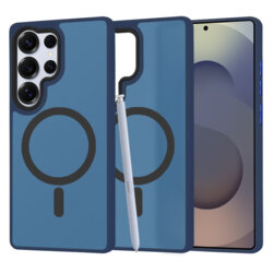 Husa Samsung Galaxy S25 Ultra Techsuit HaloFrost MagSafe Series, bleumarin