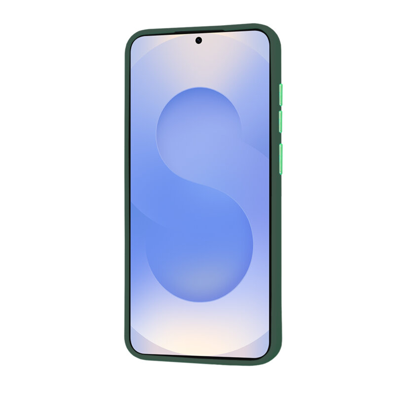 Husa Samsung Galaxy S25 Techsuit HaloFrost MagSafe Series, verde inchis