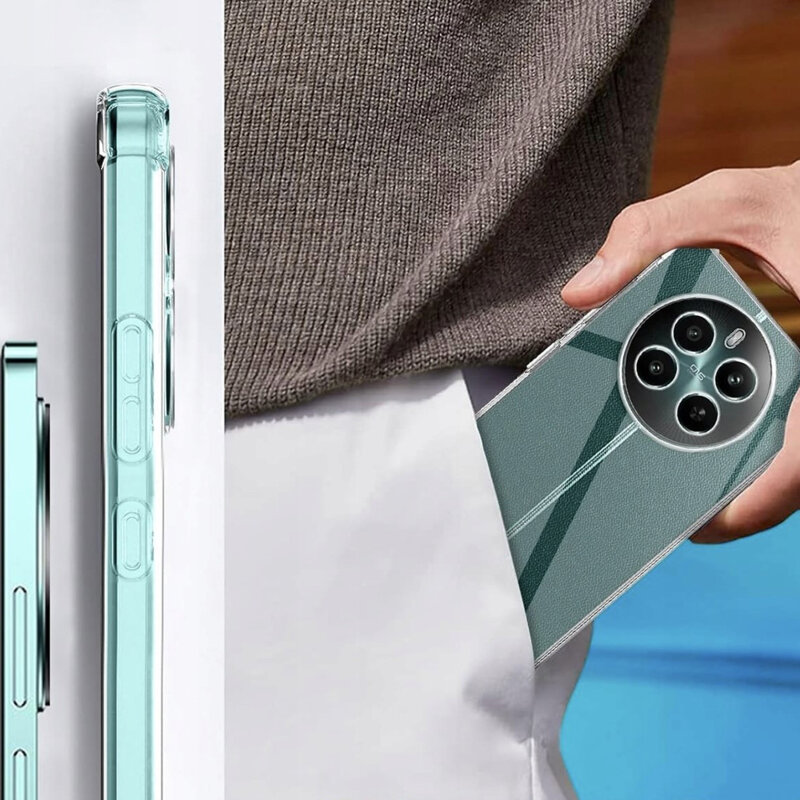 Husa Realme 12 4G Techsuit Shockproof Clear Silicone, transparenta