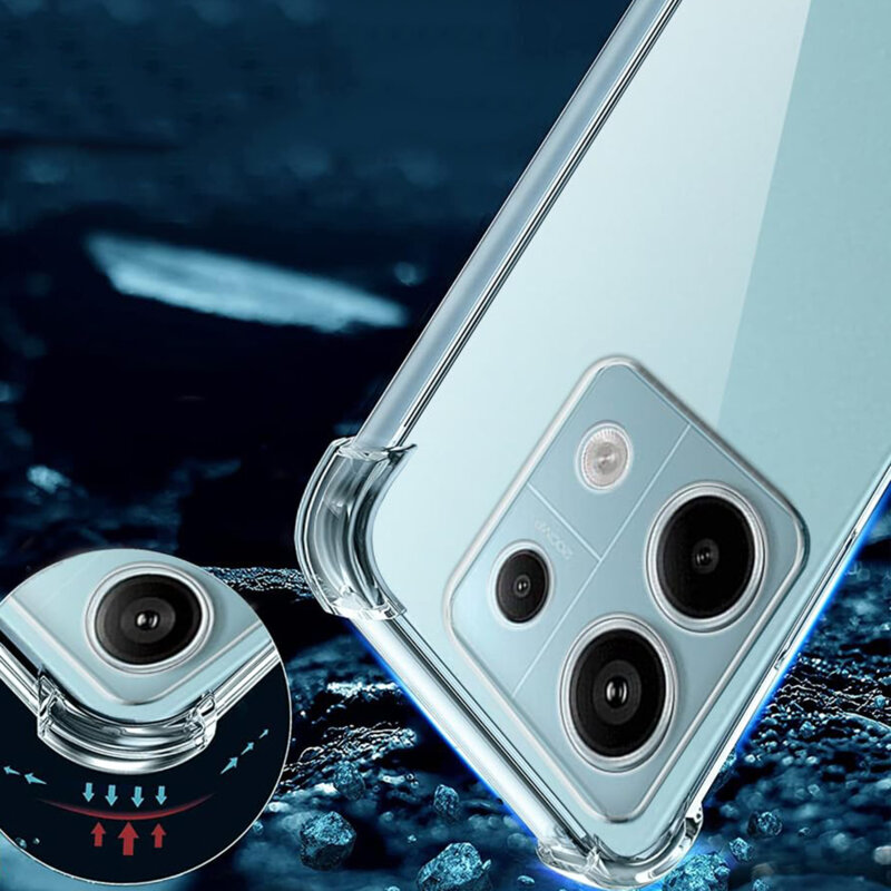 Husa Xiaomi Redmi Note 13 Pro 5G Techsuit Shockproof Clear Silicone, transparenta