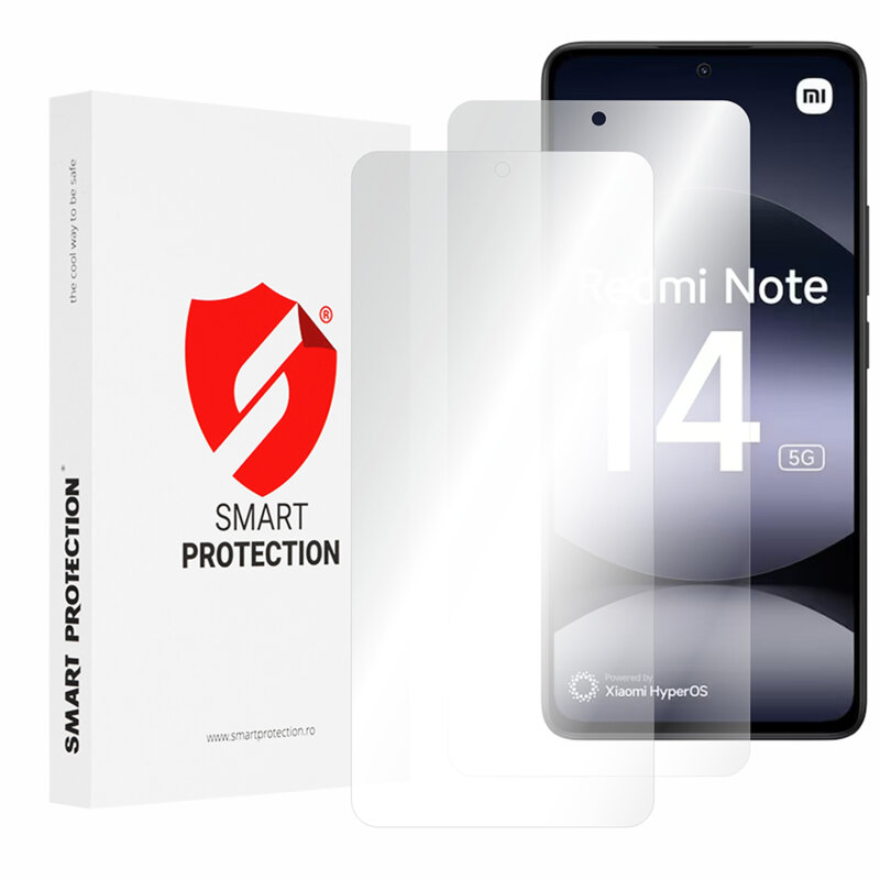 [Pachet 2x] Folie regenerabila premium Xiaomi Redmi Note 14 4G (Regional) Smart Protection Classic, transparenta