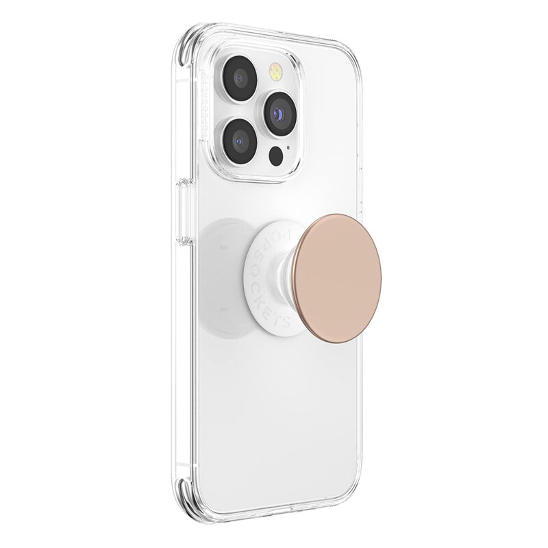 Popsockets original, suport cu functii multiple, Rose Gold Aluminum