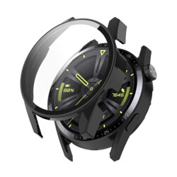 [Pachet 360°] Husa + folie Huawei Watch GT 3 42mm Techsuit Defense, negru