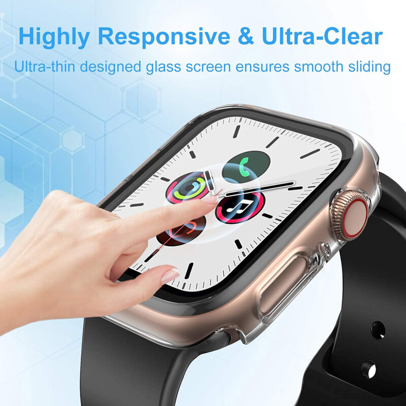 [Pachet 360°] Husa + folie Samsung Galaxy Watch5 44mm Techsuit Defense, negru